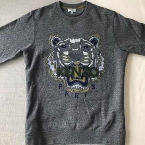Kenzo Tiger Embroidered Sweatshirt XS grey